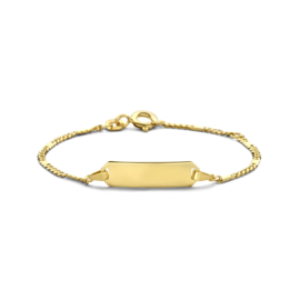 14K Geelgouden Graveerarmband voor Kinderen 9cm