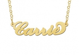 Names4ever Carrie Stijl Naamketting Goud