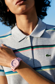 Lacoste Roze Dames Horloge met Roze Silicone Horlogeband