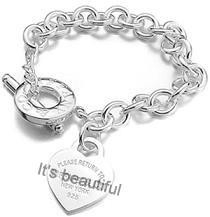 Heart Tag Toggle Bracelet
