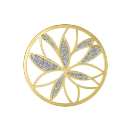 MY iMenso Goudkleurige Zilveren Glittery Lotus Cover Insignia voor Dames