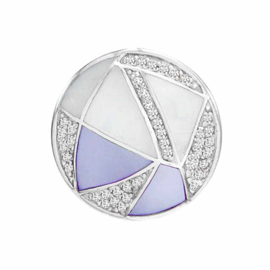 MY iMenso 33mm Triangle Mosaic Purple Zirkonia Insignia