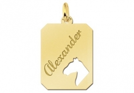 Names4ever Graveerplaatje Paardenhoofd van Goud GNDGP002