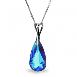 Teardrop Blauwe Glaskristallen Hanger van Spark Jewelry