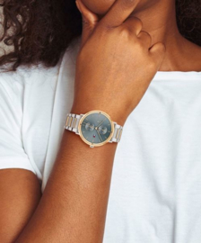 Tommy Hilfiger Roségoudkleurig Dames Horloge met Blauwe Wijzerplaat