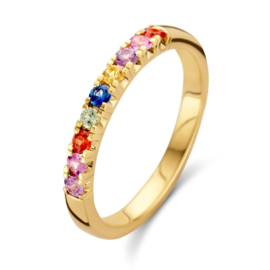 Excellent Jewelry Regenboog Saffier Gouden Ring