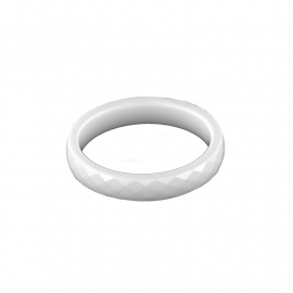 Witte Facetgeslepen Ring van Keramiek van MY iMenso