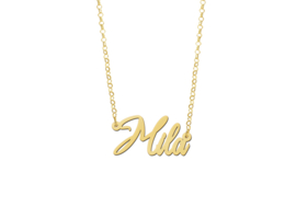 Zilveren Vergulde Naamketting Mila | Names4ever