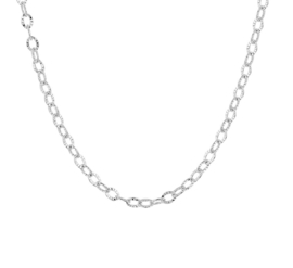 Schakelcollier van Zilver met Rhodium