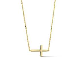 14K Geelgouden Collier met Kruis