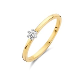 Gouden Ring Diamant 0,10 ct H SI