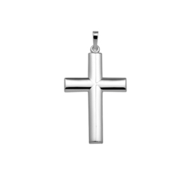 Cilinder Kruis Hanger van Gepolijst Zilver