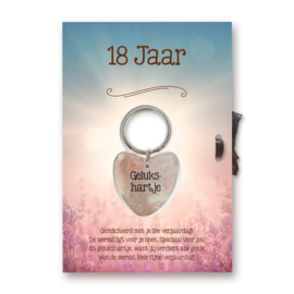 Gelukshart Cadeaukaart - 18 jaar