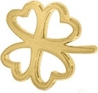 Goudkleurig Klavertjevier ornament