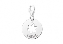 Names4ever Ronde Charm-Naambedel met Bloem ZNB03