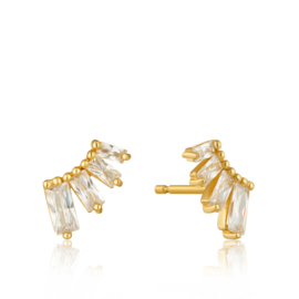 Goudkleurige Bar Stud Earrings van Ania Haie