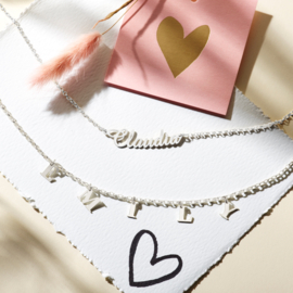 Names4ever Claudia Stijl Zilveren Naamketting