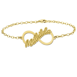 Mathilda Armband van Goud met Infinity Hanger > Names4ever