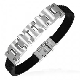 Zwart rubberen armband