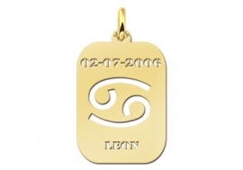 Names4ever Astrologie Kreeft Goud Hanger in Goud GHS004