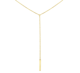 Geelgouden Anker Collier met Langwerpige Bar Hanger