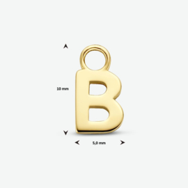 14K Geelgouden Oorringhanger met Letter B