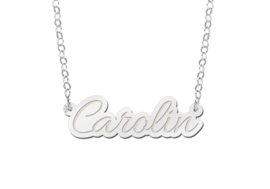 Names4ever Carolin Model Zilveren Naamketting van Names4ever