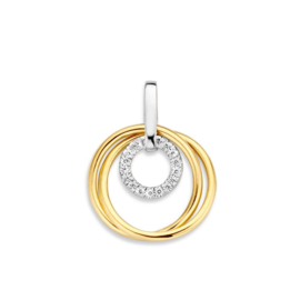 Excellent Jewelry Opengewerkte Dubbele Gouden Cirkel Hanger