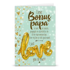 Kaart met Love Ballon - Bonus Papa