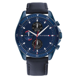 Tommy Hilfiger Horloge voor Heren met Blauw Leer TH1791839