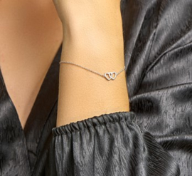 Dubbel Hart Fantasie Armband voor Dames