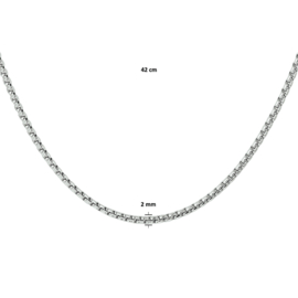 Zilveren Venetiaans Collier met Rhodium