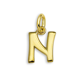 Gouden Letter Bedel Hanger – N