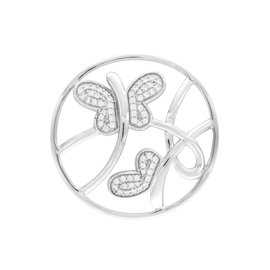 Zilveren Zirkonia Vlinder Cover Munt van MY iMenso 33-1414