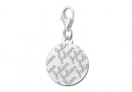 Names4ever Ronde Charm-Naambedel met Naampatroon ZNB19