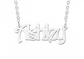 Names4ever Ashley Stijl Zilveren Naamketting