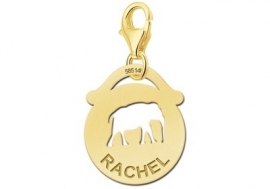 Names4ever Ronde Charm-Naambedel met Olifant GNDB017