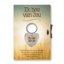 Gelukshart Cadeaukaart - Ik hou van jou kaartje