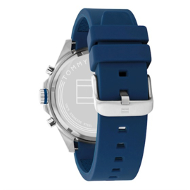 Tommy Hilfiger Heren Horloge Max met Blauwe Siliconen Band