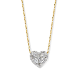 Excellent Jewelry Gouden Dames Ketting met Diamanten