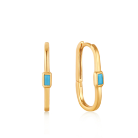 Into The Blue Goudkleurige Huggie Hoops Oorringen van Ania Haie