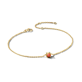 Gouden Armband met Geboortesteen Granaat 0.25ct Januari