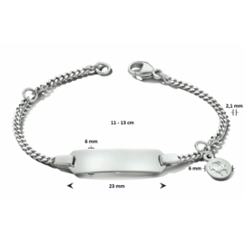 Graveerarmband met Sterrenbeeld Plaat van Zilver 11 – 13 cm