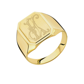 Monogram Zegelring van Goud | Names4ever