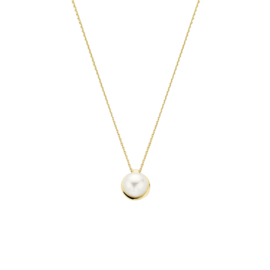 14k Geelgouden Collier met Parel 0,8 mm 42 - 45 cm