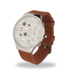 Ladybird Horloge met Brede Bruin Lederen Horlogeband van Spark
