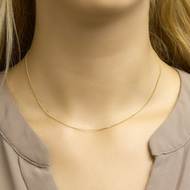 Fijn Gouden Gourmet Collier | Dikte: 1,0mm Lengte: 42cm