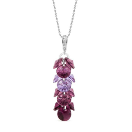 Spark FrouFrou Ketting met Iris, Violet en Amethist Glaskristallen Glaskristallen