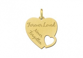 Names4ever Gouden Graveer Hanger met eigen tekst