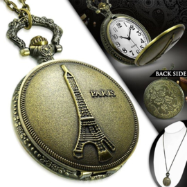 Vintage Paris Zakhorloge met Ketting